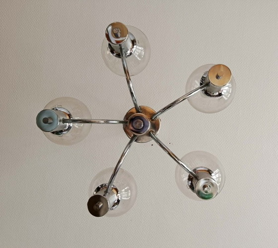 Lustre Space Age Chromé – Aluminium (photo 5 of 9)