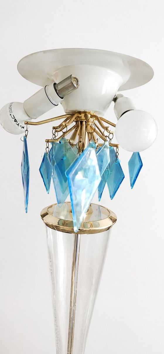 Image 1 of Italienische „Transatlantico“-Tischlampe aus Muranoglas in Pilzform aus den 1980er Jahren