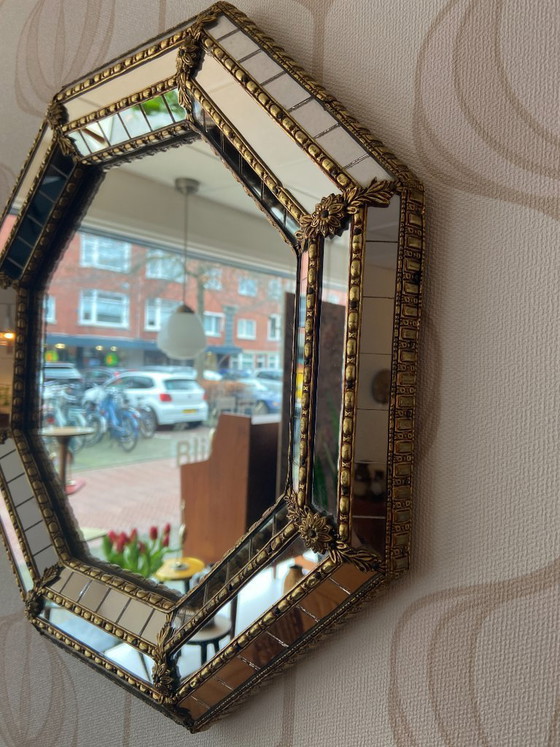 Image 1 of Hollywood Regency octagonal mirror