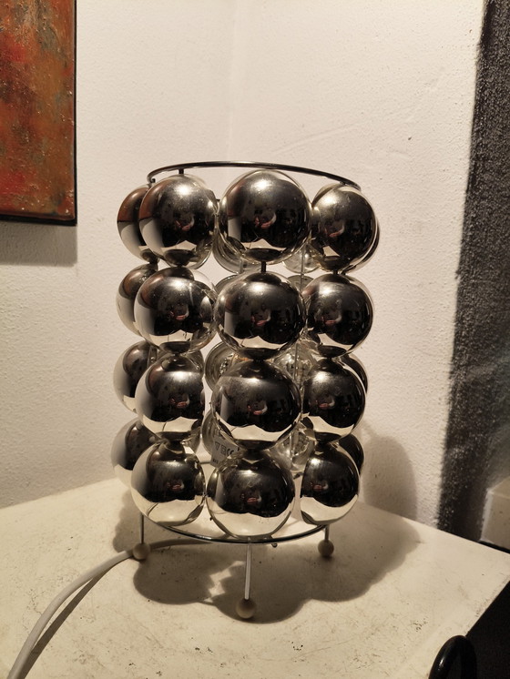 Image 1 of Vintage design eighties space age Bulb plastic table lamp by Kare design