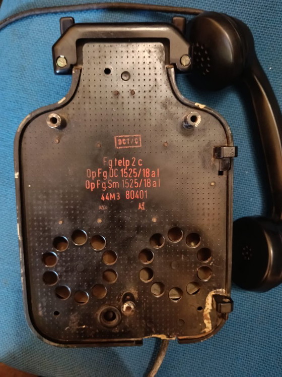 Siemens Milano S36 Black Bakelite Telephone Year 1944 – Decorative Objects, Plastic (photo 7 of 7)