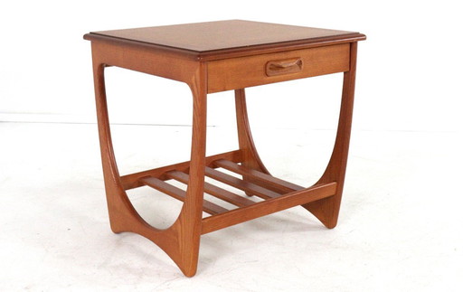 G Plan side table with pull-out drawer vintage