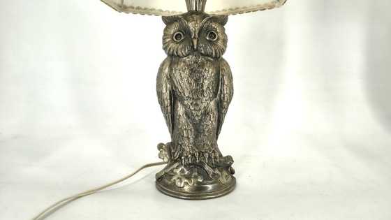 Image 1 of Coppia di lampade a forma di gufo in argento di Loevsky & Loevsky, anni '60
