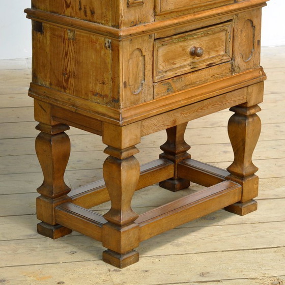 Image 1 of Meuble rustique allemand en pin et chêne, vers 1850