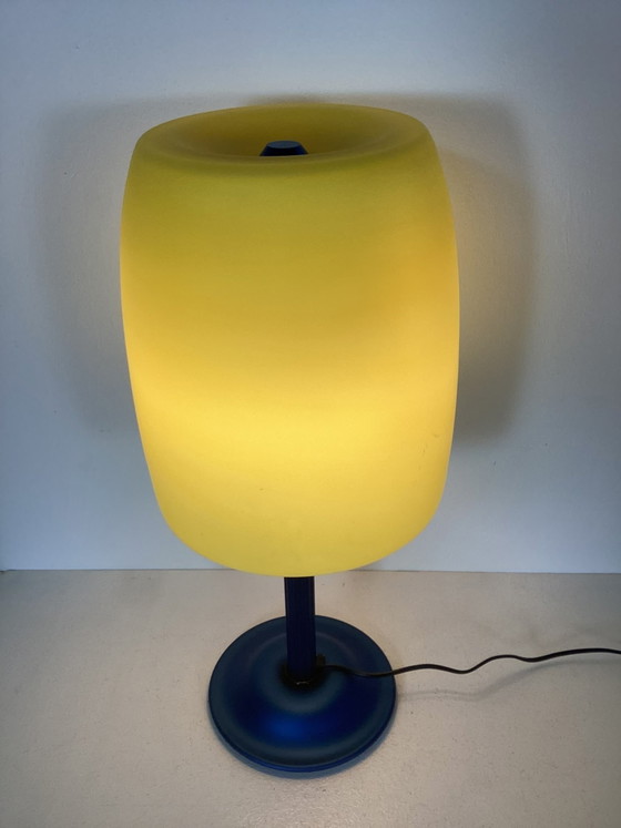 Large Heavy Metal And Glass Memphis Style Lamp 1980's – Table lamps (photo 2 of 5)