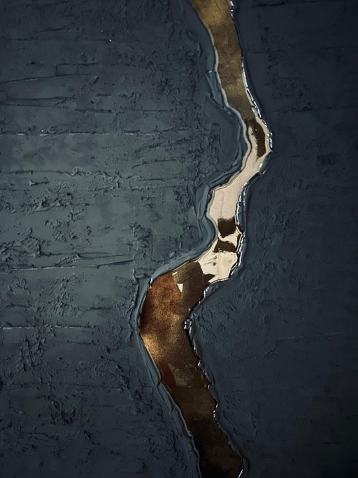 Modern Abstract Painting - Handmade on Canvas - Unique Artwork - 100 x 70 cm – schilderijen tekeningen (photo 2 of 5)