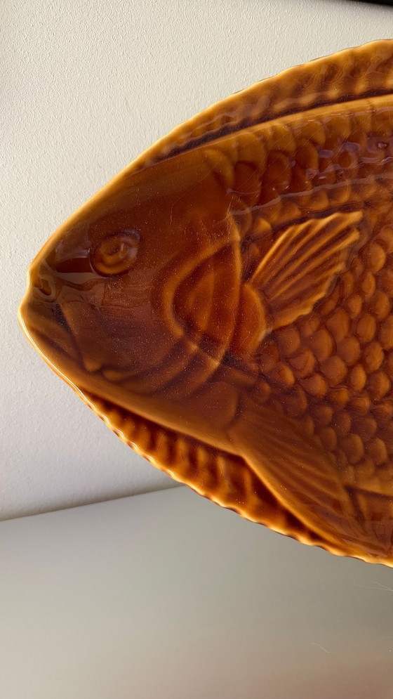 Image 1 of 14 Pièces - Sarreguemines - Service à poisson - Couleur Caramel