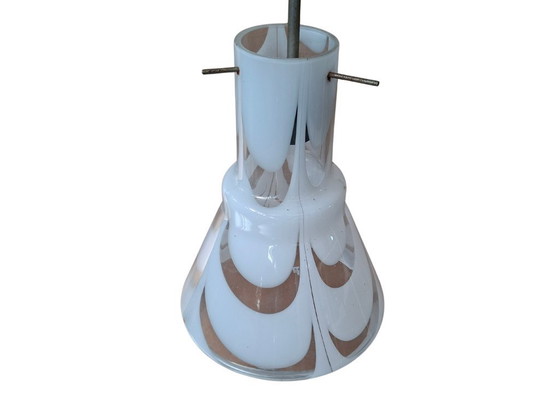 Image 1 of Gorgeous Vintage 1970s Blown Glass Chandelier