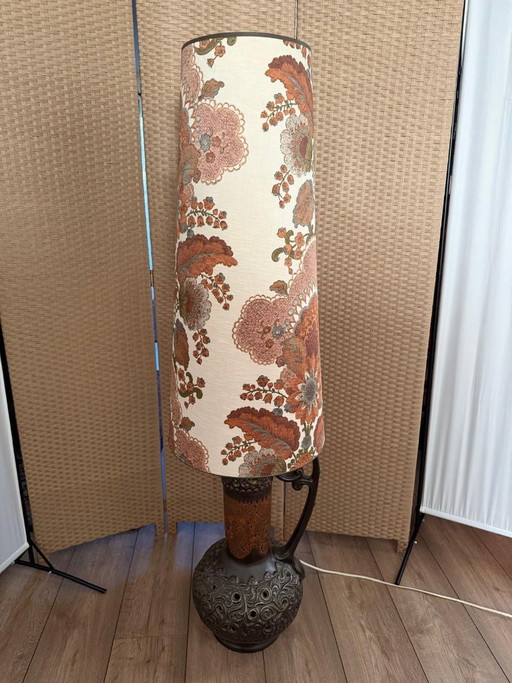 Vintage West Germany Fat Lava Vloerlamp met Verlichte Voet – Jaren 70