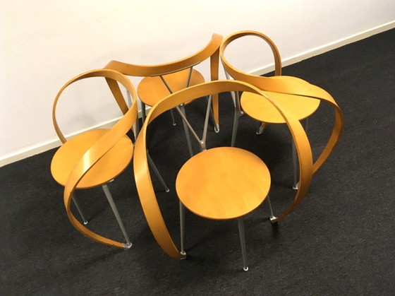 Image 1 of Andrea Branzi für Cassina – 4 Stühle, Modell Revers
