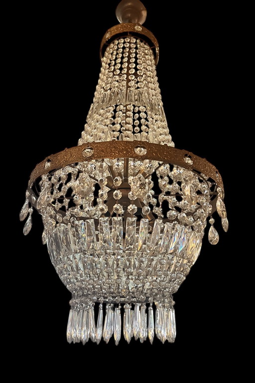 Antique crystal chandelier
