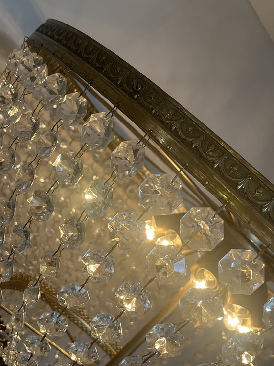 Image 1 of Grote XXL Design Cristalstrass kristallen kroonluchter hanglamp brons frame 