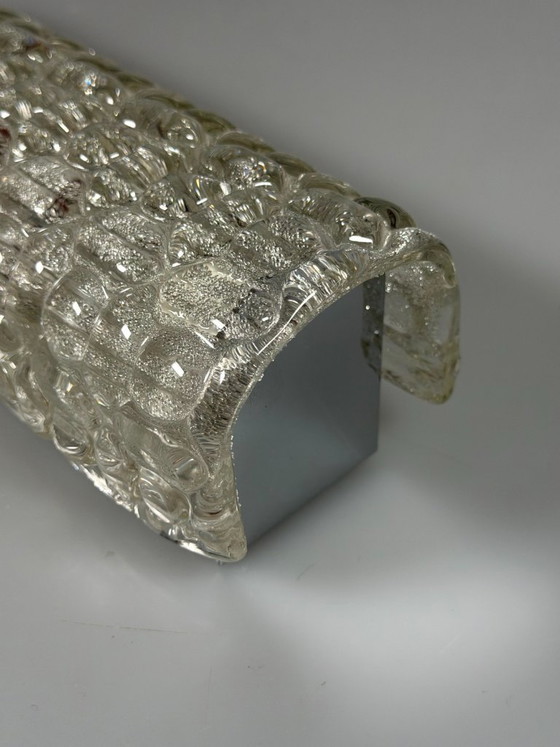 Image 1 of 60er 70er Jahre Wandleuchte Wandlampe Wall Sconce Eis Glas Space Age Design