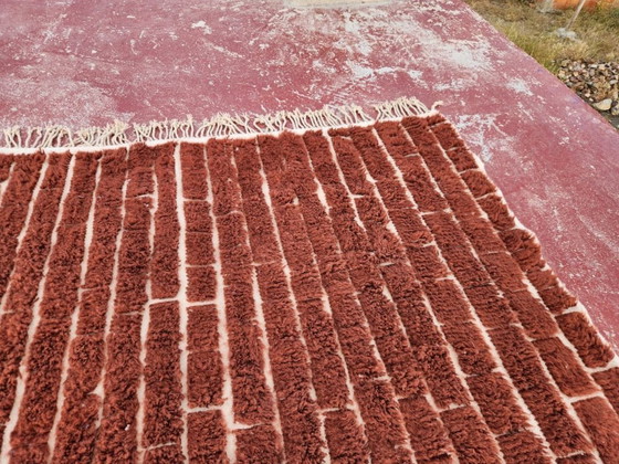 Image 1 of Tapis berbère marocain marron 250x200 cm – Tapis en laine fait main