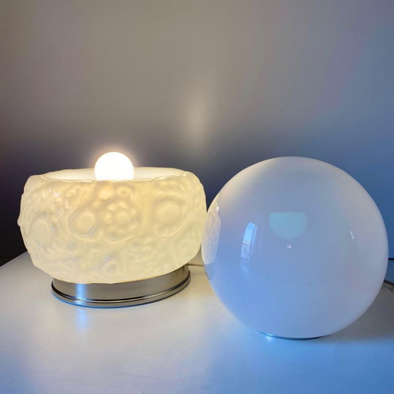 Image 1 of 1x Space Age Murano Table Lamp "Osso" Model, Italy 1970