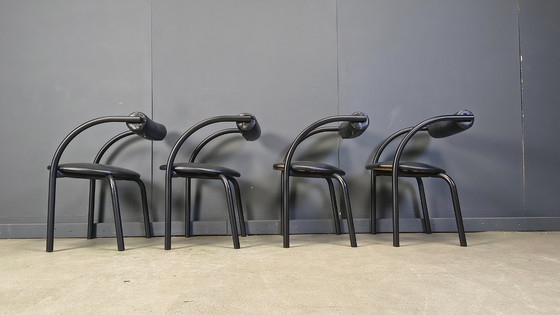 Image 1 of Postmoderne Esszimmerstühle, 1980er Jahre, 4er-Set