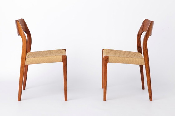 Image 1 of 4 di 6 sedie modello 71 di Niels Otto Møller, sedie da pranzo danesi di metà secolo, in palissandro, anni '60