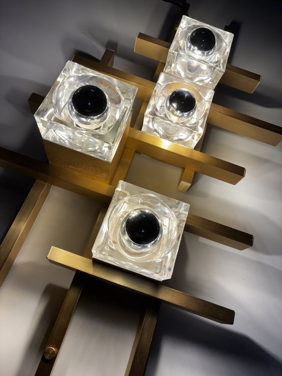 Image 1 of Große Wandleuchte • Gaetano Sciolari • Murano • Weltraumzeitalter • 1970