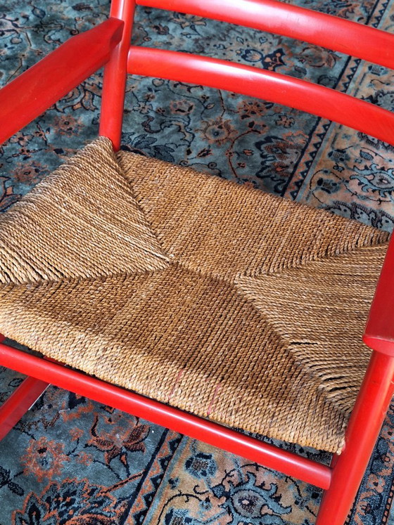 Fauteuil à bascule vintage Poul Volther, design danois – Rocking chairs, Wood, Paper (photo 6 of 6)
