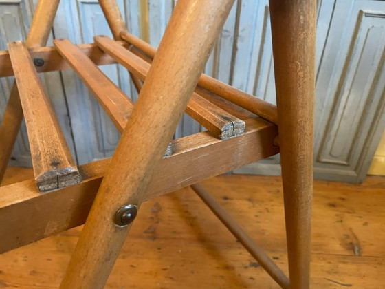 Image 1 of Straordinaria sedia pieghevole in faggio francese antico