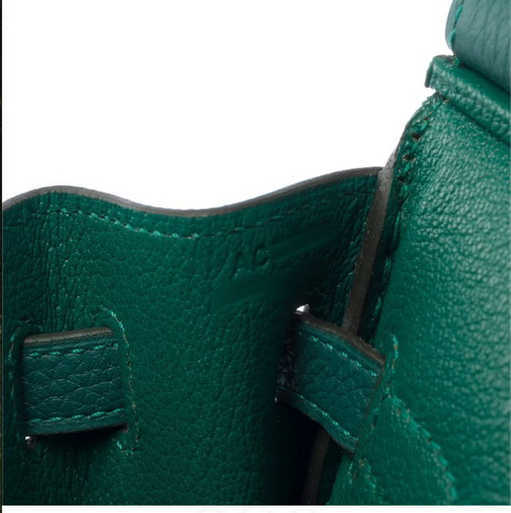 Image 1 of Sac HERMES Birkin 25 en Cuir Vert - 103291