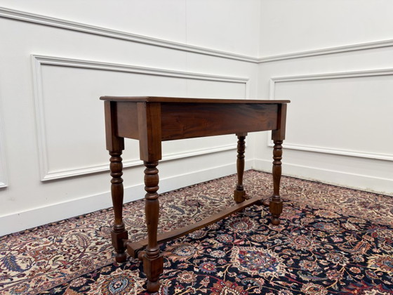 Klassiek Engelse Sidetable – Consoles, Hout, Messing (photo 9 of 10)