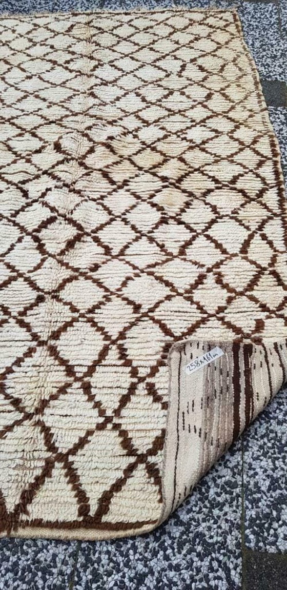 Image 1 of Handgeknoopt Berber tapijt wol 258x161cm