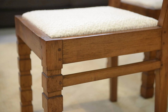 Set of 6 brutalist chairs from the 1960s. – Dining chairs, Wood (photo 10 of 14)