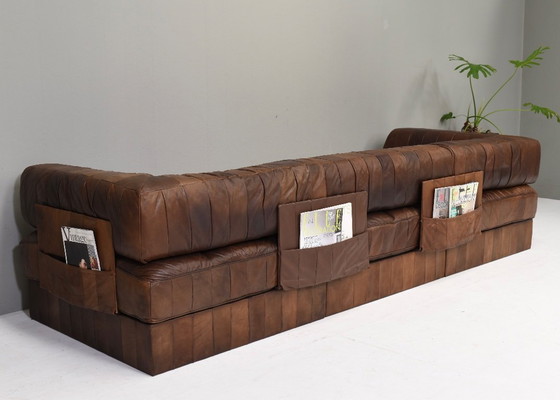 Image 1 of De Sede DS88 Sectional Sofa in Cognac Brown Leather - Switzerland, 1970s