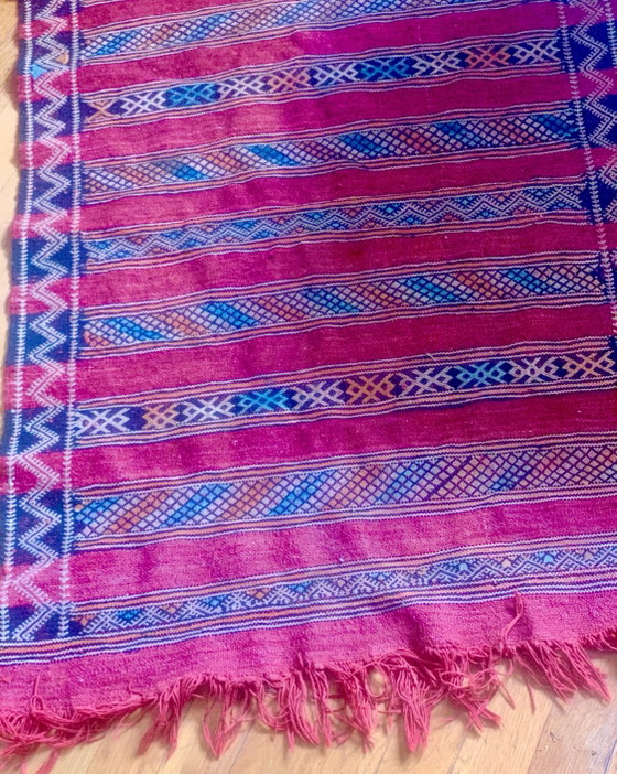 Handgeweven wollen Berber Kilim - 1988 - Marokko _ Atlas - – Decoratieve objecten, Wool (photo 2 of 6)
