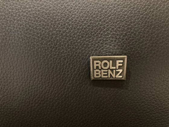 Image 1 of Rolf Benz DONO Design Ecksofa, schwarzes Leder, neuwertiger Zustand