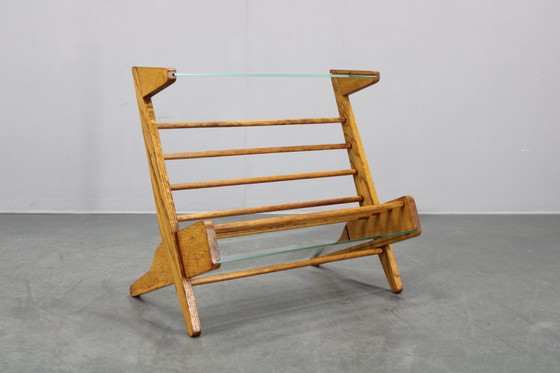 Image 1 of Scaffale / scaffale per libri in quercia del 1960 di ULUV, Cecoslovacchia