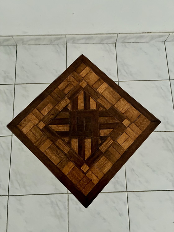 Vintage Bijzettafel Met Hout Inleg – Wood (photo 5 of 9)