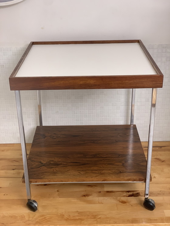 Image 1 of Vintage trolley / side table rosewood