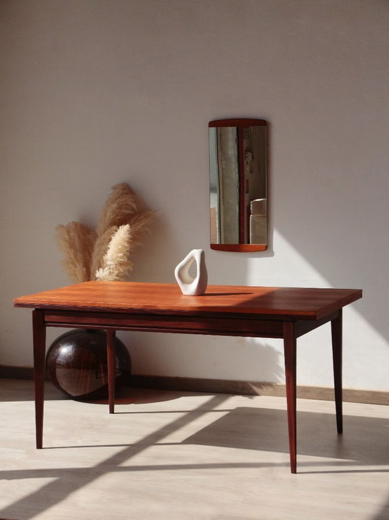 Image 1 of Vintage Teak & Afromosia Dining Table – Extendable Scandinavian Design
