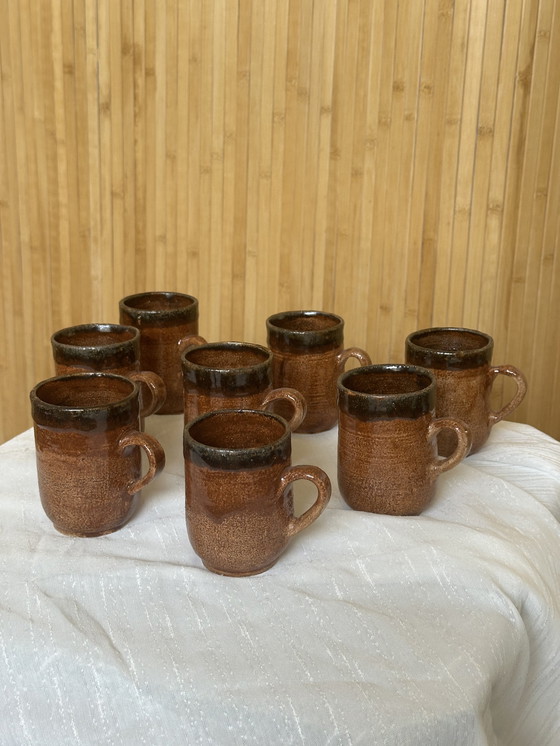 Image 1 of Set di 8 tazze da caffè in ceramica vintage di Carry Heesen