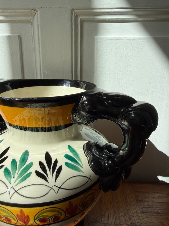 Image 1 of Quimper Keramikvase – handbemalte Dekoration