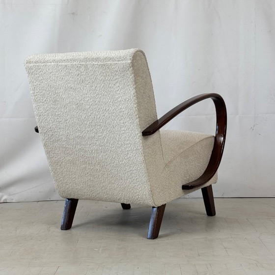 Image 1 of Paar volledig gerestaureerde Jindřich Halabala Type C fauteuils voor UP Závody, jaren 30