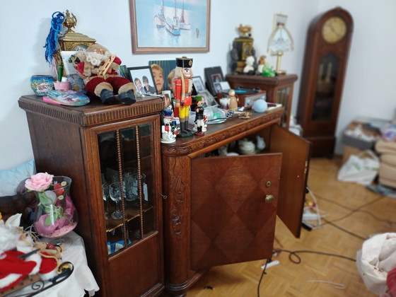 Image 1 of Dressoir/buffetkast met vitrines, historiserend/art nouveau