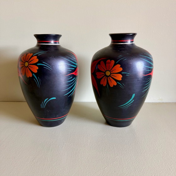Set di Vasi di Kunstaardewerkfabriek Ed Antheunis, Ceramica, Verde (foto 8 di 9)