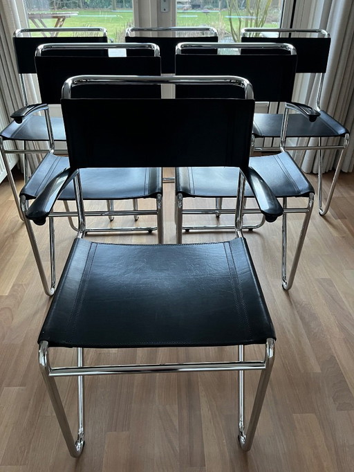 6 Stylish Gispen dining table/meeting table chairs