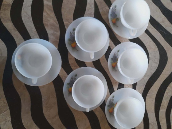 Image 1 of 6 cups with saucers Arcopal Vintage