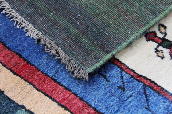 Image 1 of Original Perserteppich Gabbeh Ghashghai Orientteppich 148 cm x 110 cm Alt Natur