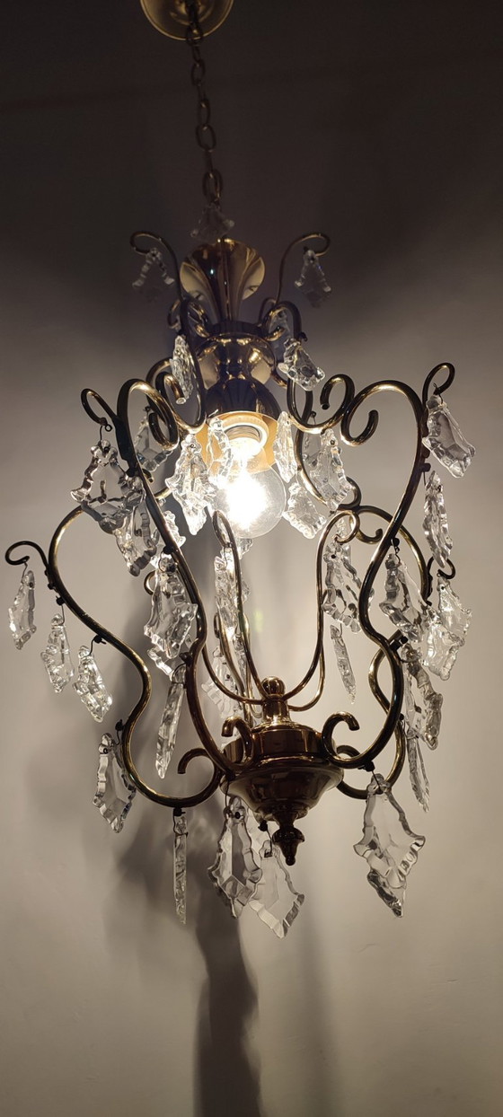 Image 1 of Plafonnier en cristal - Espagne, années 1950