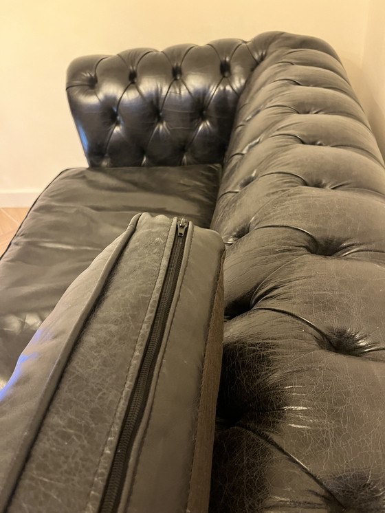 Image 1 of Chesterfield 4Seater Blackpool-Old Vintage Black - Custom Made