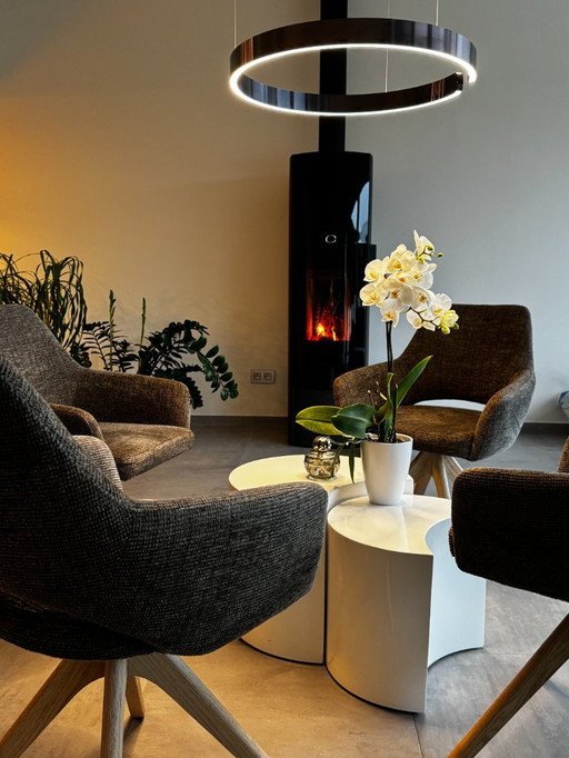 4er-Set Haru-Loungesessel – neuwertig – Braun