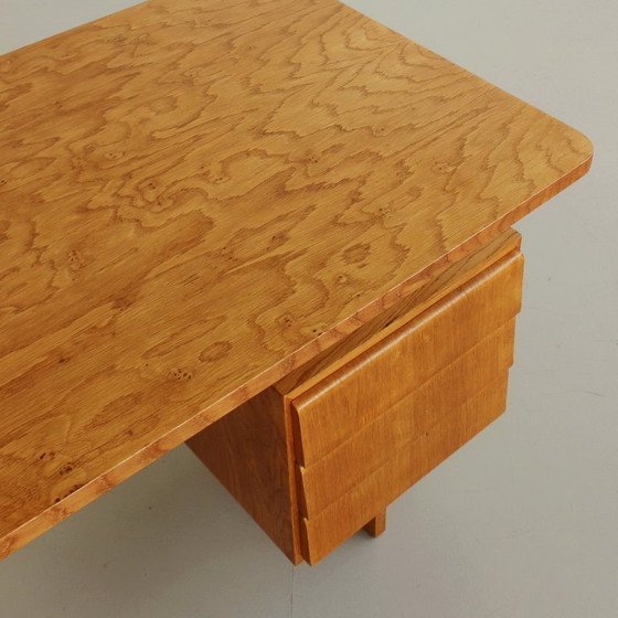 Image 1 of Mid-Century Desk by Bohumil Landsman, Vintage 1960s 1970s, Completely Restored