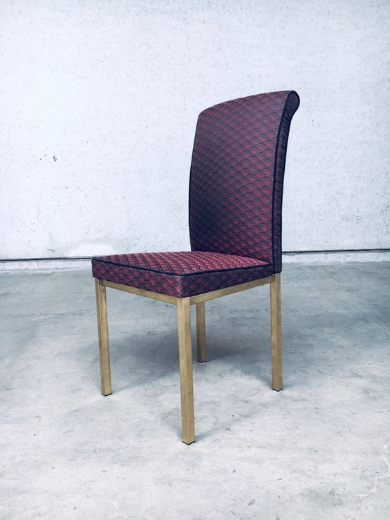 Image 1 of Set van 6 eetkamerstoelen in Hollywood Regency-stijl uit de jaren 70, België