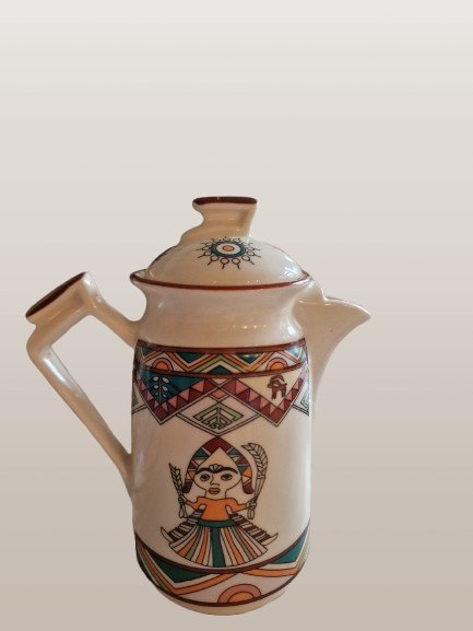 Image 1 of Mahban Ceramics Co, caffettiera azteca iraniana, raro ritrovamento
