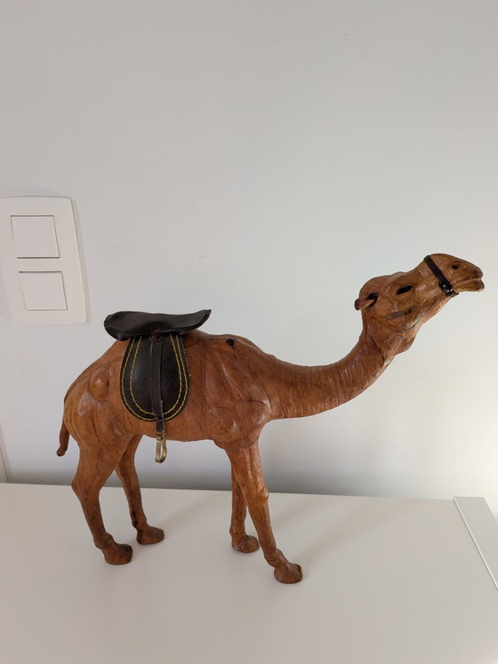 Vintage camel in leather, Decorative Objects, Black (photo 6 of 15)
